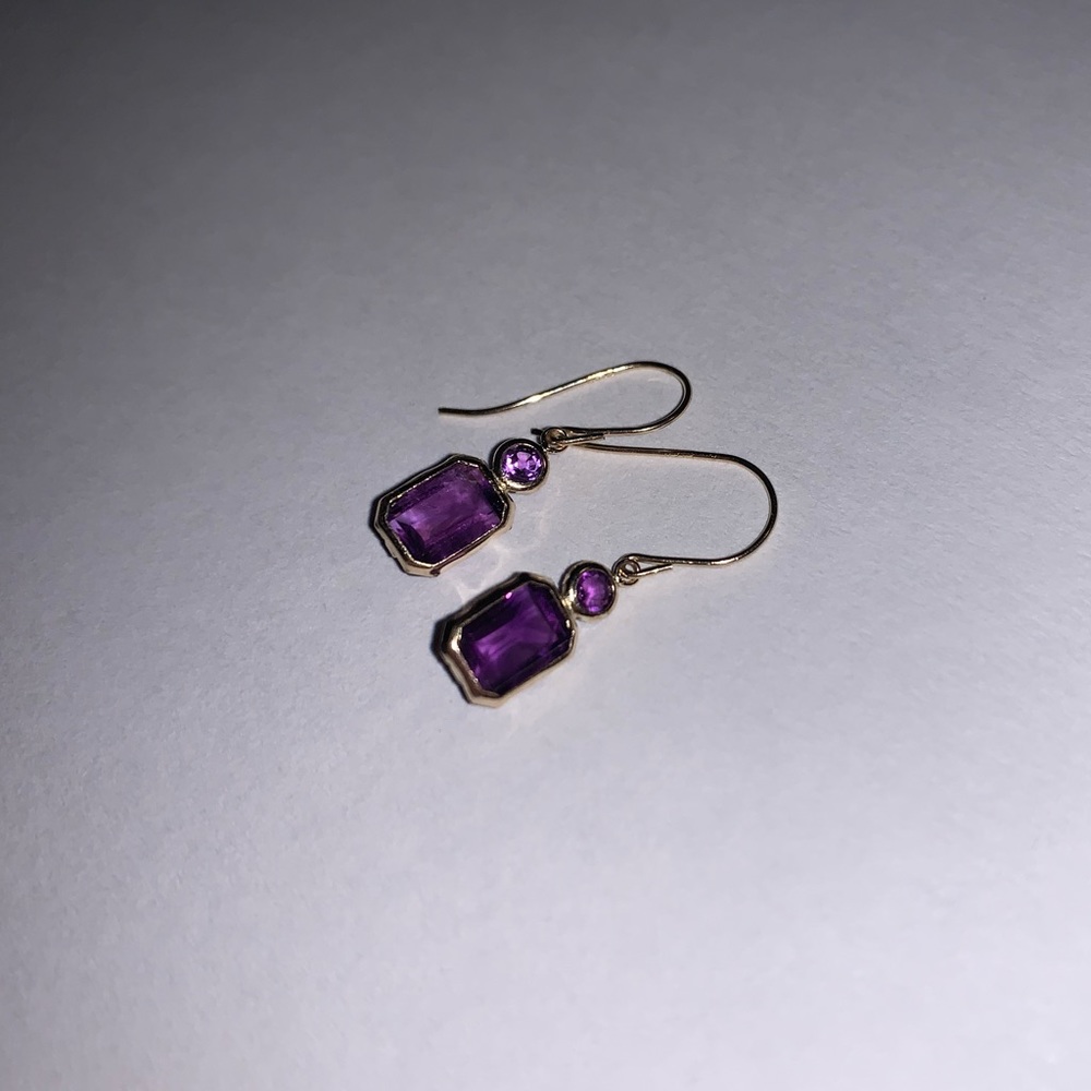 [2 for $20] Gold & Amethyst Earrings